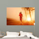 Sunrise Running Woman Wall Decal