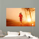 Sunrise Running Woman Wall Decal