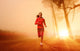 Sunrise Running Woman Wall Decal