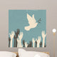 Group Hands and Dove Wall Decal