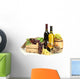 Wine Barrel Bottles and Glasses Wall Decal