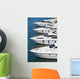 White Motor Yacht over Wall Decal