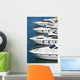 White Motor Yacht over Wall Decal