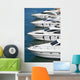 White Motor Yacht over Wall Decal