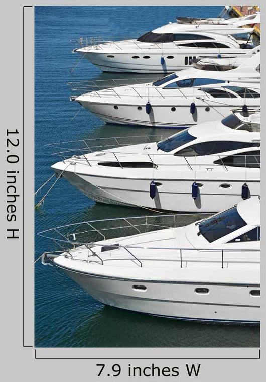 White Motor Yacht over Wall Decal