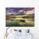 Red Boat under Colorful Wall Decal
