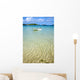 White Boat Floating Clear Wall Decal