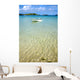 White Boat Floating Clear Wall Decal