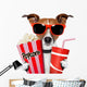 Dog Watching Movie Wall Decal