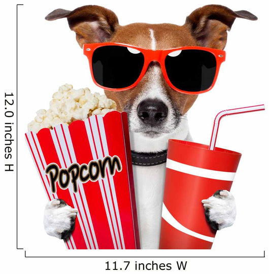 Dog Watching Movie Wall Decal