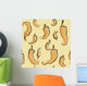 Seamless Texture with Peppers Wall Decal