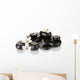 Black Spa Stones with Wall Decal