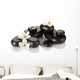 Black Spa Stones with Wall Decal