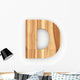 3D "D" Font Ash Wood Wall Decal