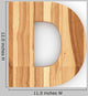 3D "D" Font Ash Wood Wall Decal
