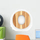 3D "O" Font Ash Wood Wall Decal
