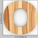 3D "O" Font Ash Wood Wall Decal