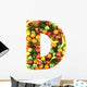 Letter D Healthy Wall Decal