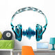 Headphone Audio Wave Wall Decal