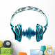 Headphone Audio Wave Wall Decal