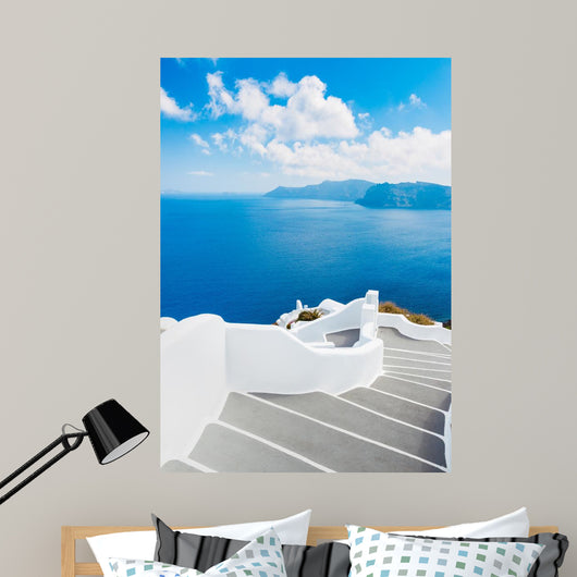 Santorini Island Greece Stairway Wall Decal