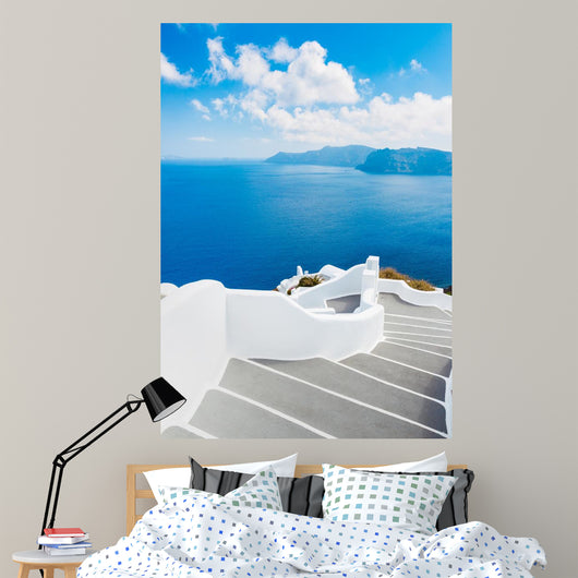Santorini Island Greece Stairway Wall Decal