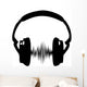 Headphone Audio Wave Frequency Wall Decal