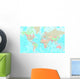 Political World Map Wall Decal