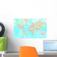 Political World Map Wall Decal