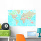 Political World Map Wall Decal