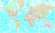 Political World Map Wall Decal