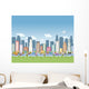 Colorful Cartoon City Landscape Wall Decal
