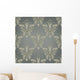 Seamless Dark Damask Pattern Wall Decal