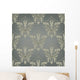 Seamless Dark Damask Pattern Wall Decal