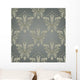 Seamless Dark Damask Pattern Wall Decal