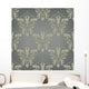 Seamless Dark Damask Pattern Wall Decal
