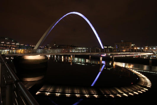 Newcastle Millennium Bridge at Night Wall Decal
