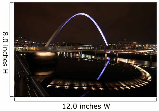 Newcastle Millennium Bridge at Night Wall Decal