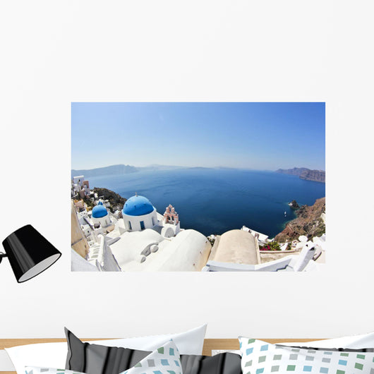 Santorini's Seascape Wall Decal