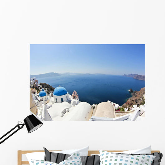 Santorini's Seascape Wall Decal