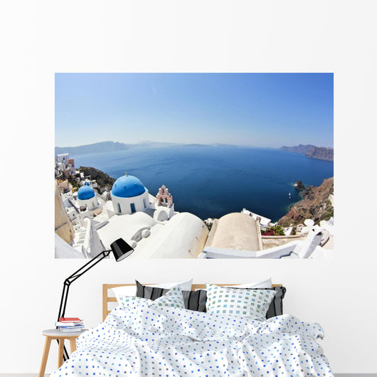 Santorini's Seascape Wall Decal