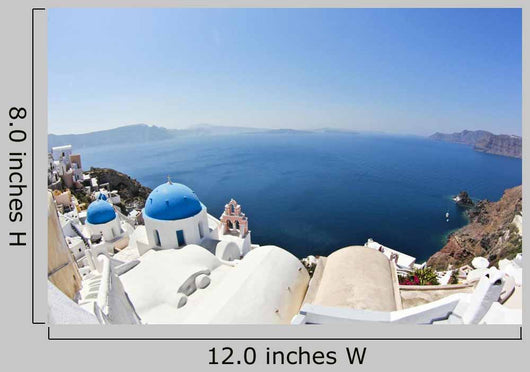 Santorini's Seascape Wall Decal