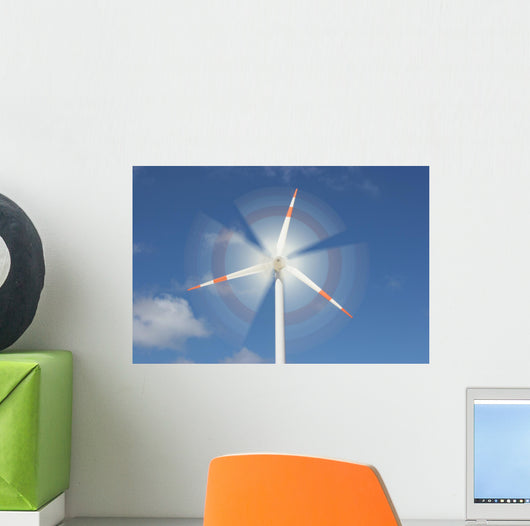 motion effect on wind mill power generator Wall Mural