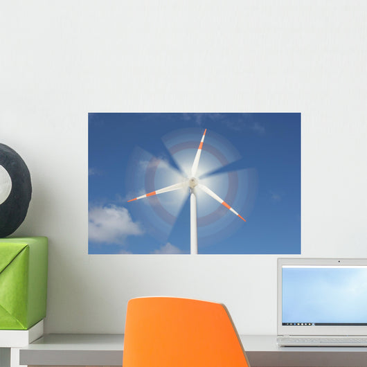 motion effect on wind mill power generator Wall Mural