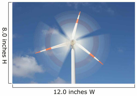 motion effect on wind mill power generator Wall Mural