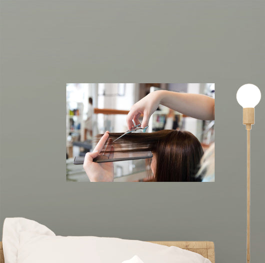 Hairdresser Cutting Clients Hair