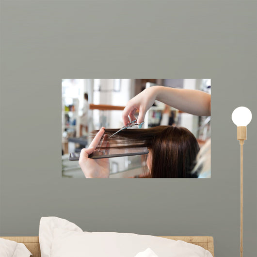 Hairdresser Cutting Clients Hair