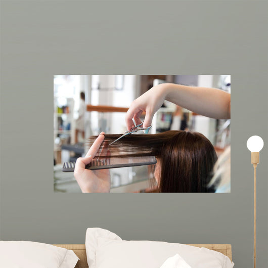 Hairdresser Cutting Clients Hair