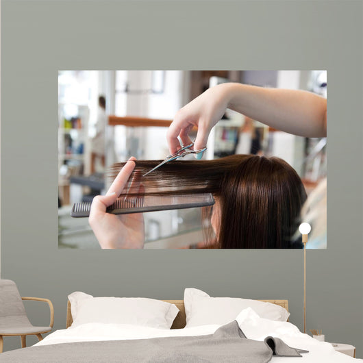Hairdresser Cutting Clients Hair