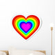 Rainbow Heart Sticker Wall Mural